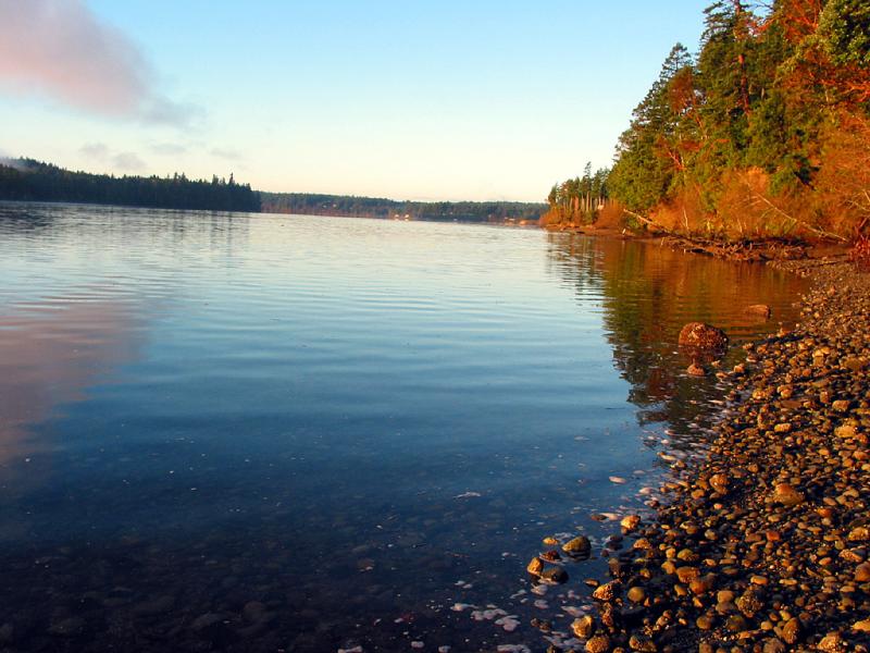 View from beach looking west
