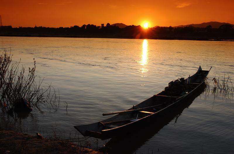 Sunset in Houay Xai, Laos