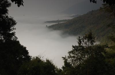 Morning mist at Route 13, Laos