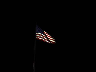 Old Glory at Night by Bill Borne