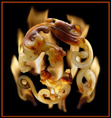 Red Jade Dragons *by Michael Puff