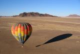 Watching the other balloon land in the desert!