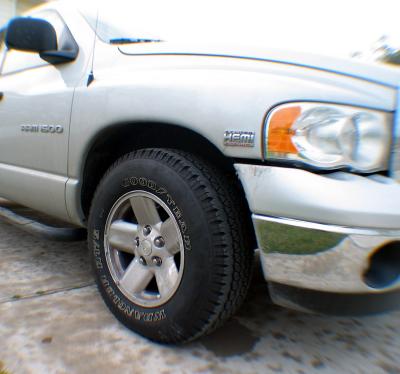 Playing with the fisheye after I put on the new all-terrain tires.