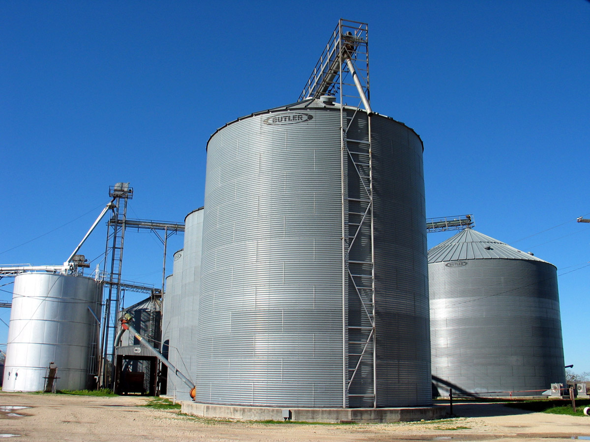Grain silos in Hutto, TEXAS