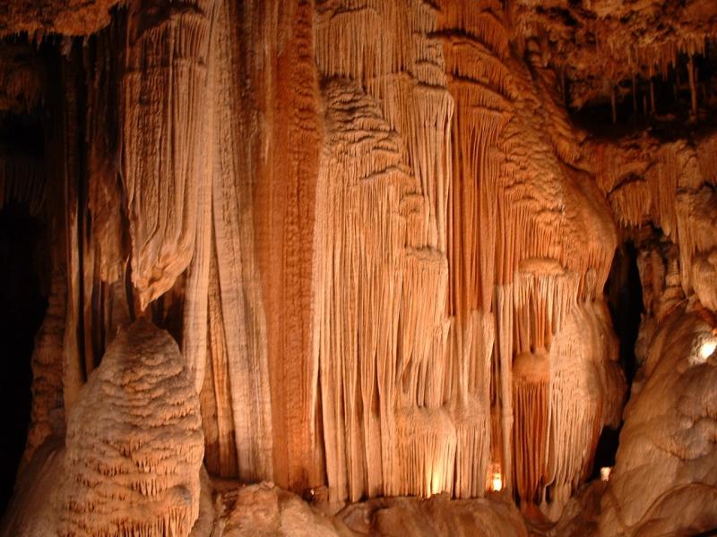 Colored pillars, Meramec Caverns, St.Louis