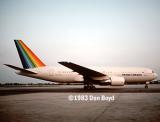 1983 - Trans Brasil B767-2Q4 N4574M (later PT-TAA) on delivery flight - aviation airline stock photo #SA8302