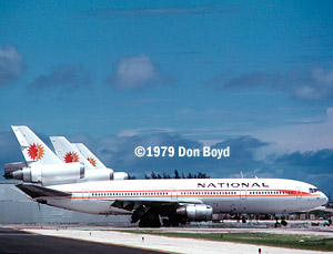 National Airlines DC10s N62NA, N63NA, N66NA aviation airline stock photo #US7905
