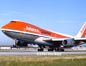 1983 - Avianca Colombia B747 aviation airline stock photo #SA8304