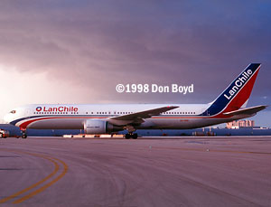 1998 - Lan Chile B767-375ER CC-CRG aviation airline stock photo #SA9801