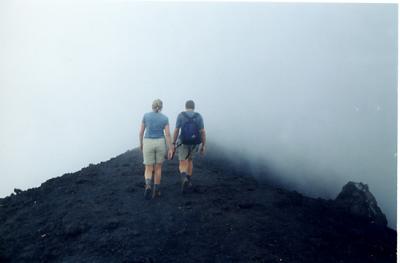 Will & Arabella ascending up through the clouds