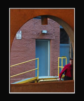 Door from parking garage