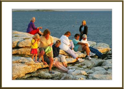 The late day sun lights the crowd gathered for nature's light show...