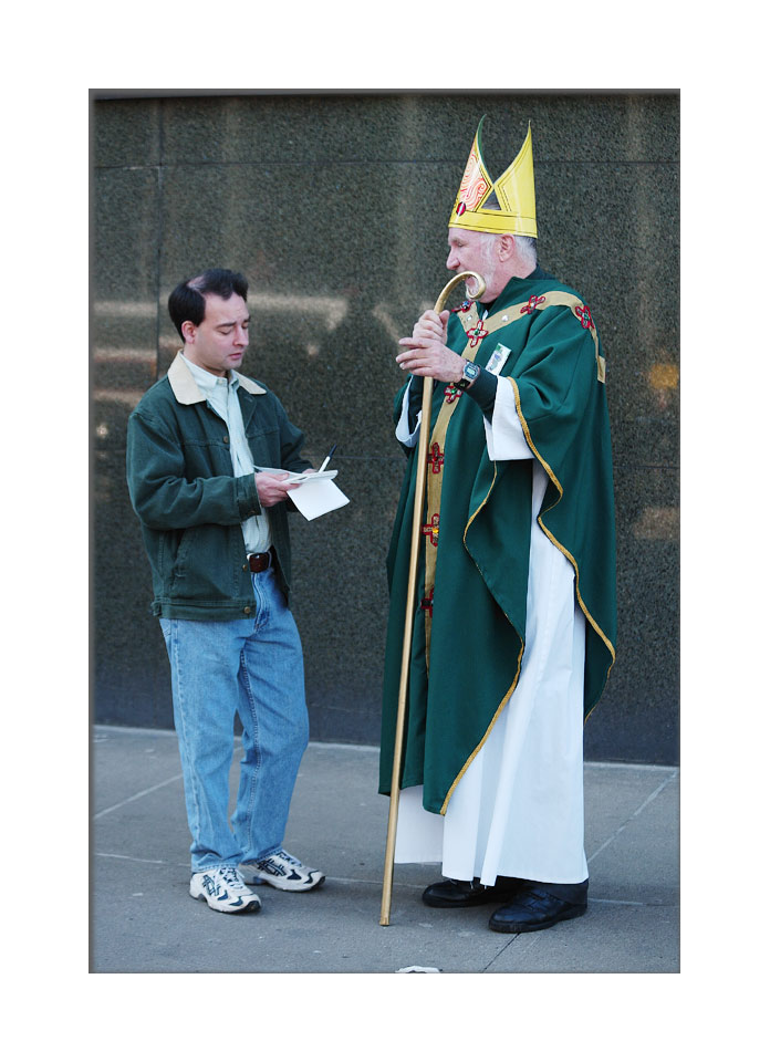 Father turns out for the parade....