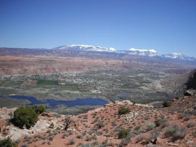 Moab viewed from top of Poison Spider