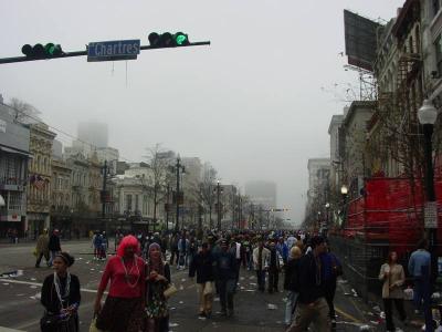 Canal Street in the fog