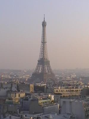 A view of the tower from the Arc de Triomphe.  It's 113 years old....pretty amazing.