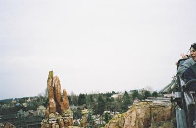 Two rushed pics of the view of Frontierland and the rest of the park from Thunder Mountain Roller Coaster.