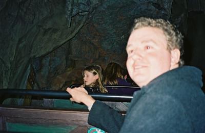 Al packing his daks on the Big Thunder Rollercoaster.  Hehe, just kidding.