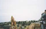 Two rushed pics of the view of Frontierland and the rest of the park from Thunder Mountain Roller Coaster.