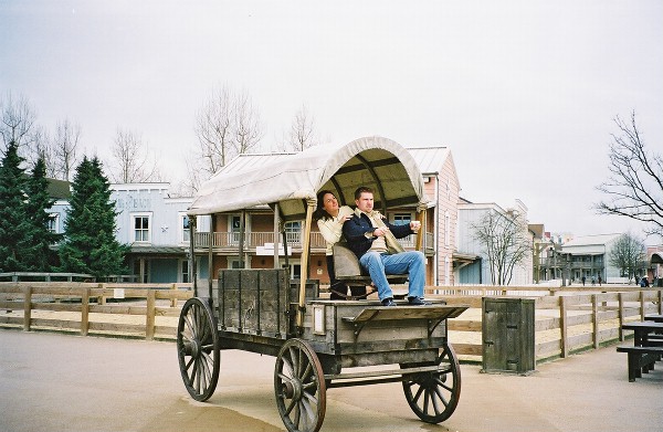 Wooohooooo...... riding the wagon on the hotel grounds.... umm, maybe not.