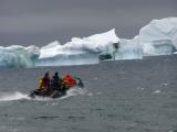 Change in weather -- heading back to the ship through icebergs before we get stranded