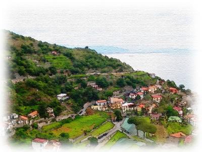 Amalfi Drive, halfway up the mountain, on the Amalfi Coast