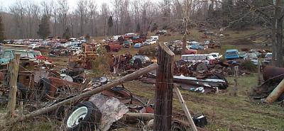 Junkyard in the country