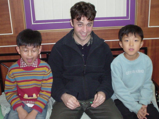 Howard and Kevin with their favorite teacher