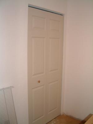 Closet door installed