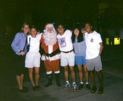 1999 - Group Pic with Santa in Waikiki
