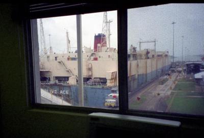 Car Carrier out the window