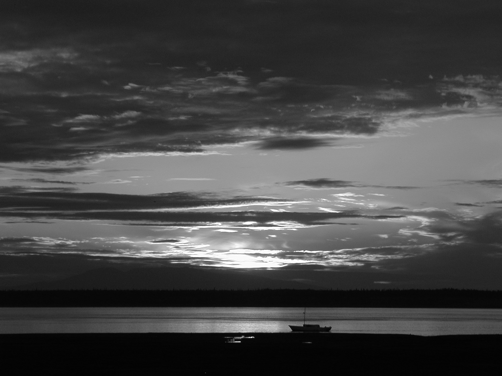 Sunset with a Boat - 4
