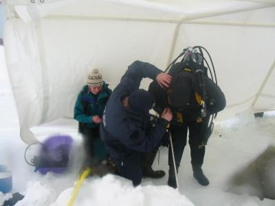 Kim getting geared up