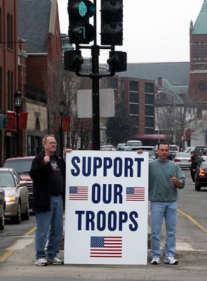 Support Our Troops Rally, Medford MA, 3/22/03