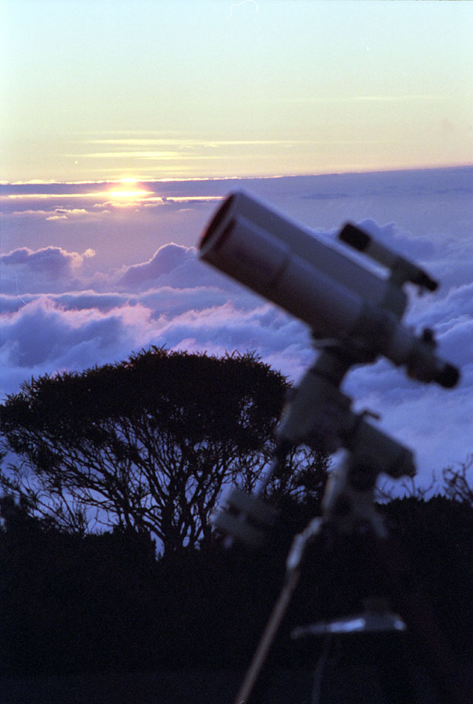 Coucher de soleil au Maido