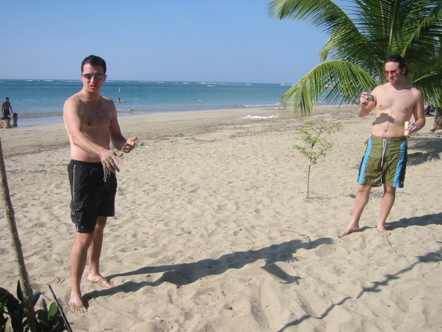 Peter Dean and Rico setting up the shot