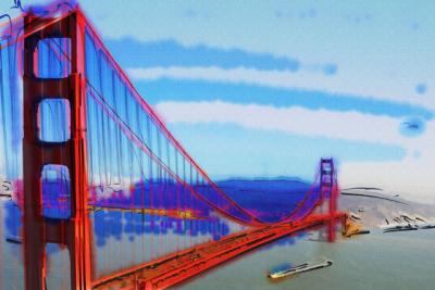 Abstract Golden Gate Bridge