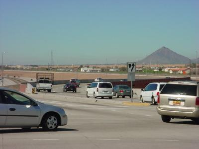 turning left onto the 202 West bound from Gilbert road in Mesa Arizona