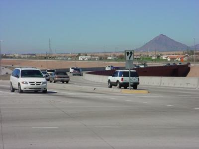 turning left onto the 202 West bound from Gilbert road in Mesa Arizona