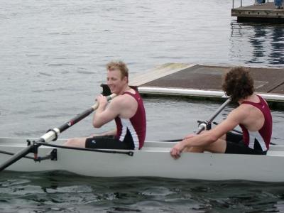 Nick Edwards on the lightweight boat.