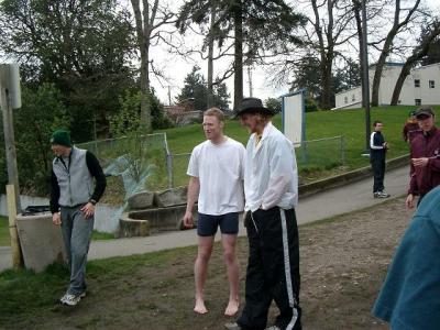Spooner did manage to pull his pants up eventually.