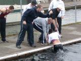 Helping up our poor coxswain