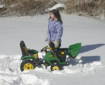 Savanna stuck with the Deere