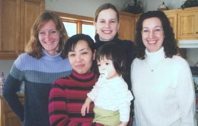 Diana, Lizla with Alyssa, Barbara & Corrie