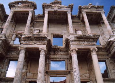 Celsus Library from below