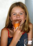 Camilla eating ice cream