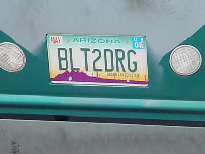 BLT2DRG license plate in Arizona