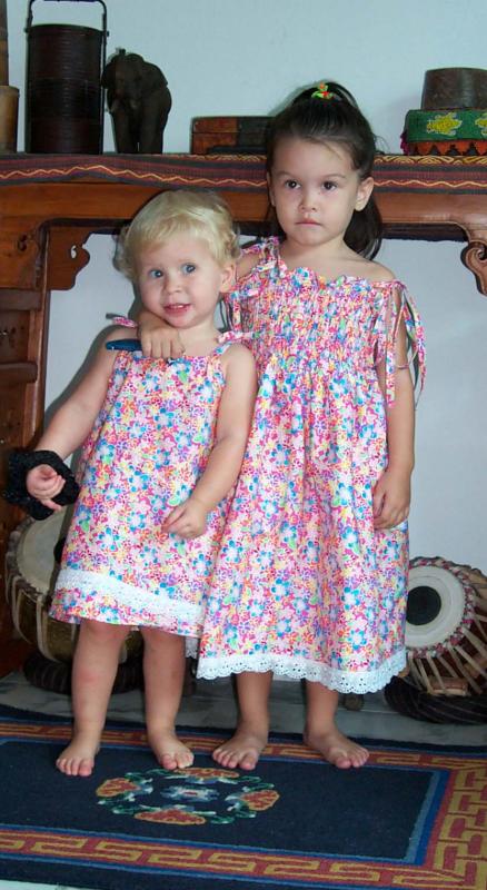 Mia and Chessie in matching dresses.jpg