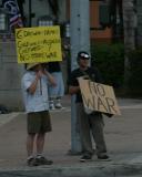 
The Anti-war protestors expressed fear about what could result from the war.