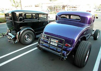 31 Model A on a 32 frame with a 32 Grill (black car)
